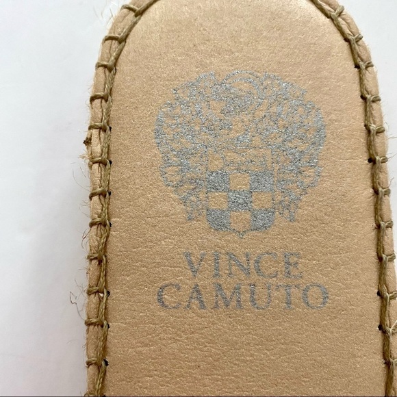 VINCE CAMUTO Pink Flat Espadrille Slides Sandals 8 Slip On Leather Summer Casual - Picture 10 of 15